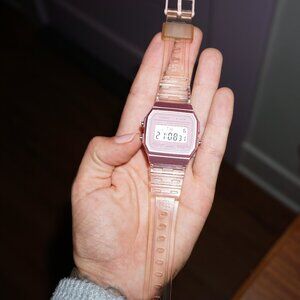 Casio Quartz Watch with Resin Strap, Pink, 20 (Model: F-91WS-4CF)